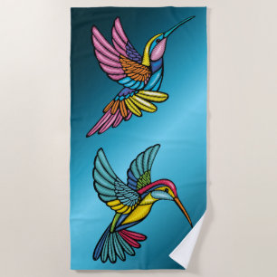 Humming Birds Beach Towel