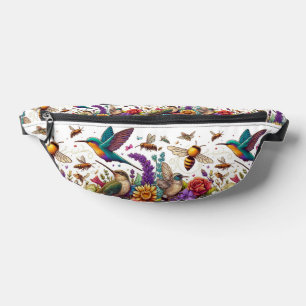 Humming birds & Bees Floral  Bum Bags