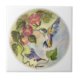 Humming Birds Ceramic Tile