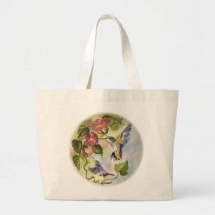 Humming Birds Large Tote Bag