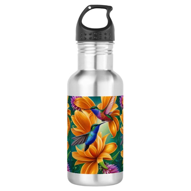 Humming Birds on Orange Blossoms   532 Ml Water Bottle (Front)