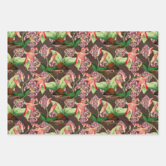 Humming Birds Series Design Six Wrapping Paper Sheet