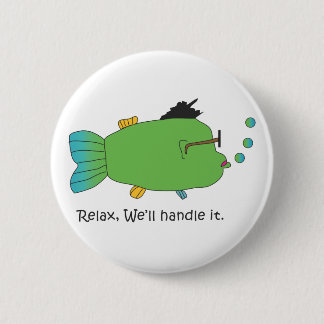 Humming Fish 6 Cm Round Badge