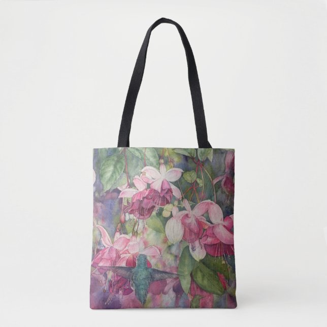 Humming for Fuchsias Tote Bag (Front)