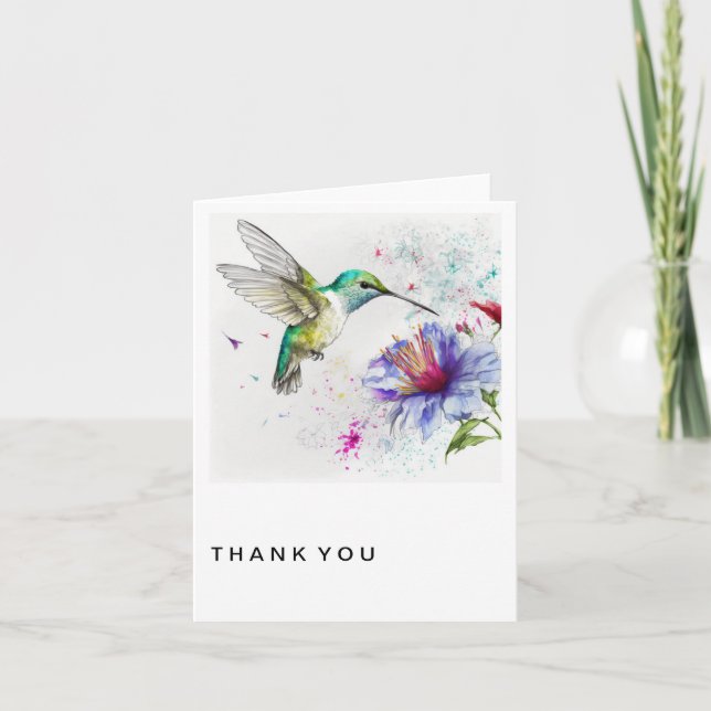 Hummingbird 4 Thank You Card (Front)
