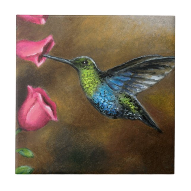 Hummingbird 571 ceramic tile (Front)