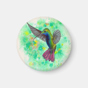 Hummingbird - acrylic painting magnet
