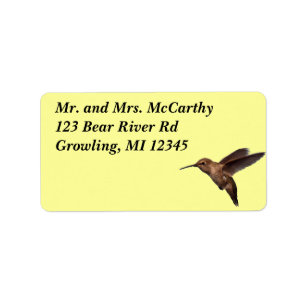 Hummingbird Address Label