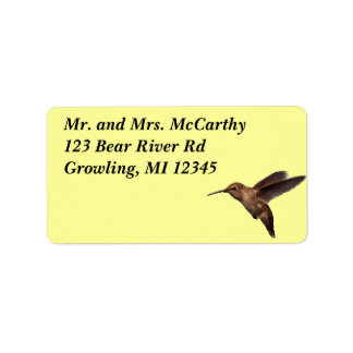 Hummingbird Address Label