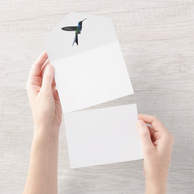 Hummingbird All In One Invitation (Tearaway)