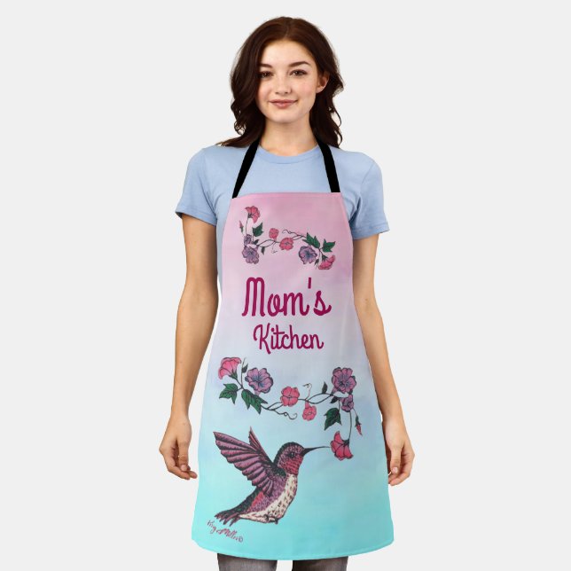 Hummingbird All-Over Print Apron (Worn)