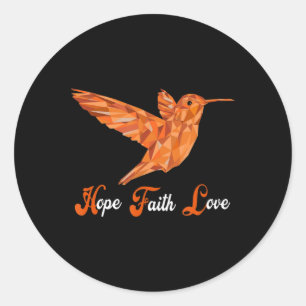 HummingBird  Aml Leukaemia Awareness  Classic Round Sticker