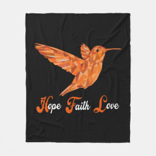 HummingBird  Aml Leukaemia Awareness  Fleece Blanket