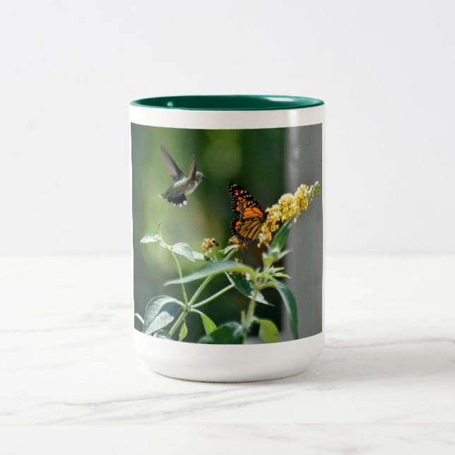 Hummingbird and Butterfly Mug (Center)