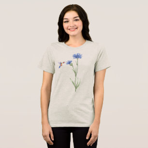 Hummingbird and Cornflower Tri-Blend Shirt