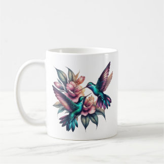 Hummingbird and flower Classic Ceramic Coffee Mug