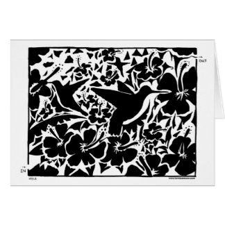 Hummingbird and Flower Maze in black and white.
