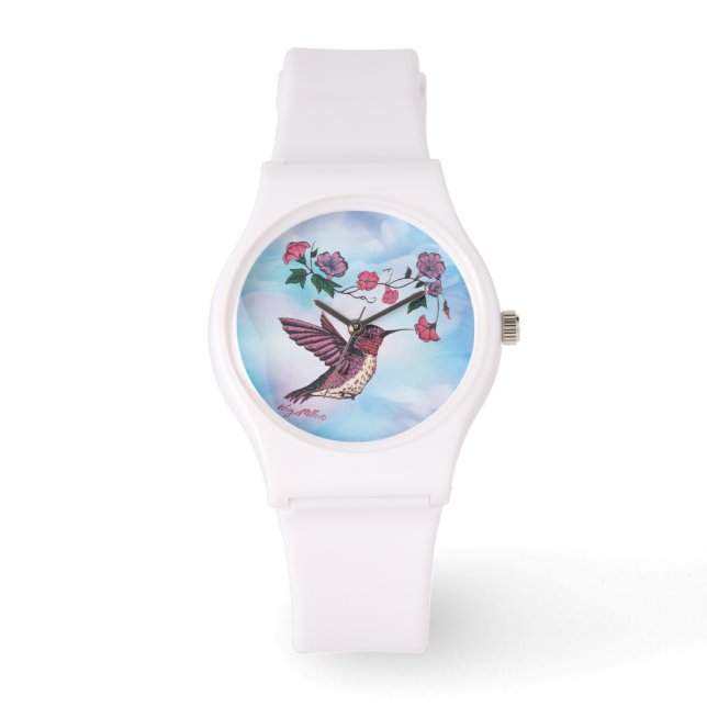 Hummingbird And Flower Watch (Front)