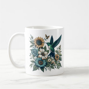 Hummingbird And Flowers Coffee Mug