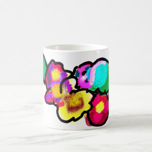 Hummingbird and flowers Joy Coffee Mug