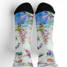 Hummingbird and Flowers Landscape