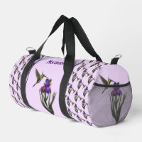 Hummingbird And Iris Flower Personalised