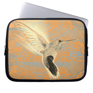 HUMMINGBIRD AND JAPANESE CLOUDS NEOPRENE SLEEVE