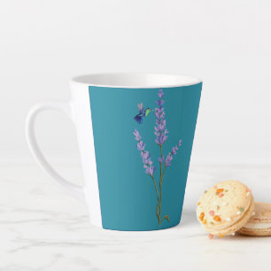 Hummingbird and Lavender Latte Mug