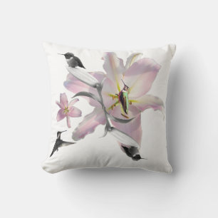 Hummingbird and Lilies Cushion