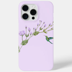Hummingbird and Lisianthus iPhone 15 Pro Max Case