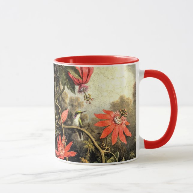Hummingbird and Passionflowers          Mug (Right)
