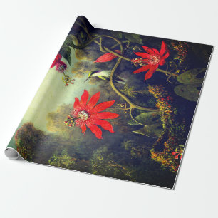 Hummingbird and Passionflowers Wrapping Paper