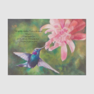 Hummingbird and Prayer Decoupage Tissue Paper