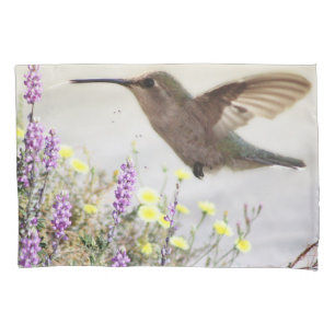 Hummingbird and Wildflowers Pillowcase
