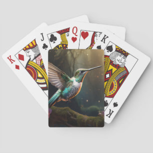 Hummingbird Animal Bird Wildlife Wilderness Art Playing Cards