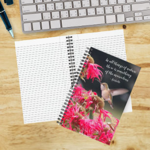 Hummingbird Aristotle Philosophical Quote Notebook