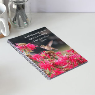 Hummingbird Aristotle Philosophical Quote Notebook