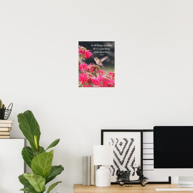 Hummingbird Aristotle Philosophical Quote Poster (Home Office)