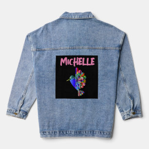 HUMMINGBIRD ART jean Denim Jacket