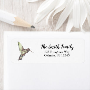 Hummingbird Art Nature Painting Return Address Label