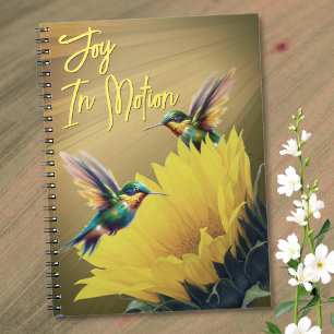 Hummingbird Art & Sunflower Photograph Mix Notebook