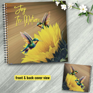 Hummingbird Art & Sunflower Photography Mix Notebook
