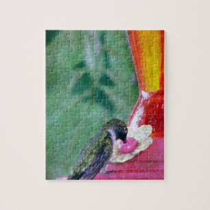 Hummingbird at Feeder Jigsaw Puzzle