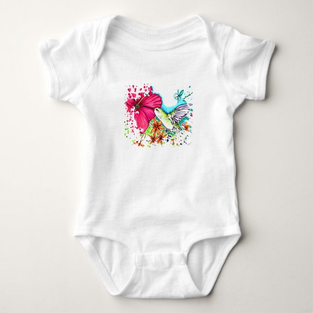 Hummingbird Baby Bodysuit (Front)