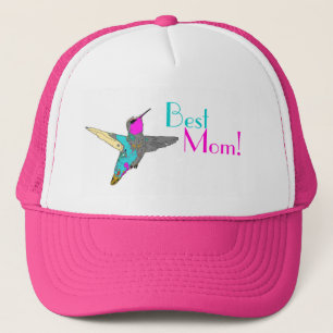 hummingbird Bird Animal Wildlife Floral Trucker Hat
