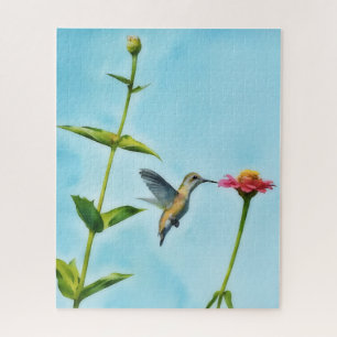 Hummingbird Bird Art Pretty Puzzle