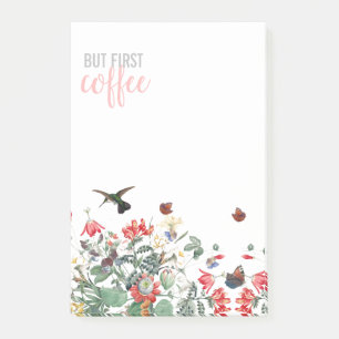 Hummingbird Bird Butterfly Flowers Coffee Notes