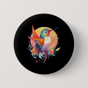 Hummingbird Bird Cartoon Bird Watchers Earth Day 6 Cm Round Badge
