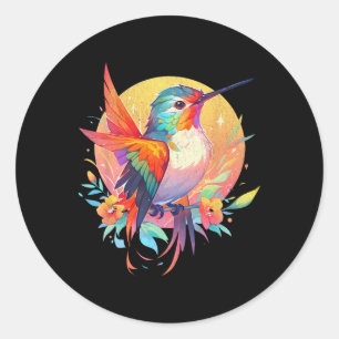 Hummingbird Bird Cartoon Bird Watchers Earth Day Classic Round Sticker