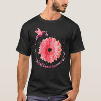 Hummingbird Bird Pink Daisy Breast Cancer Awarenes